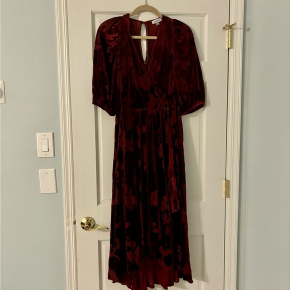 Calvin Klein Burgundy Dress - Picture 2 of 4